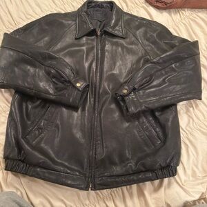 Men's Classic Black Leather Jacket